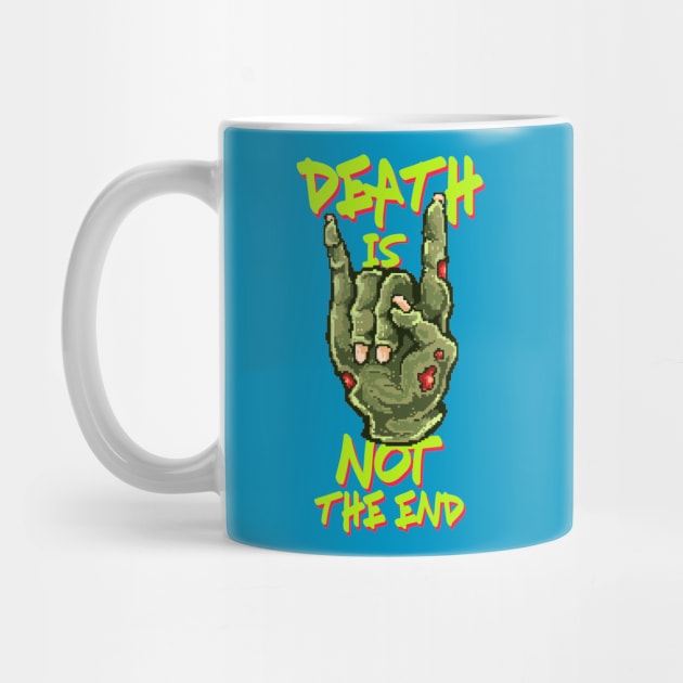 Zombie Rock-Out Hand Retro Games 8 Bit 80's 90's Attire by SpottydoggCreatives